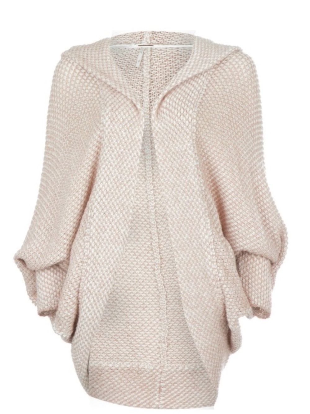Free People Coco Cocoon Cardigan Women XS Wool Chunky Open-Front Hooded